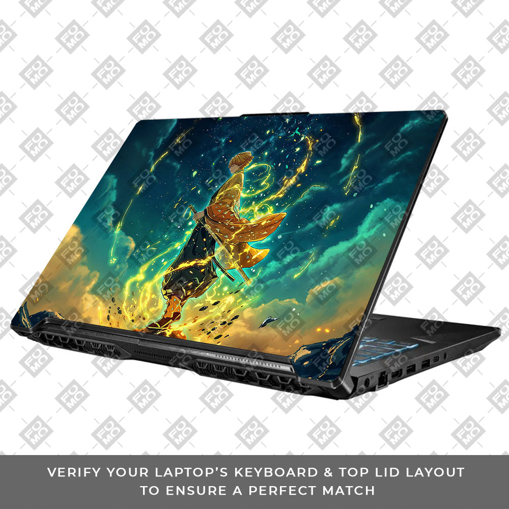 Zenitsu Thunder God Asus TUF Gaming F17 FX706 Laptop Skin