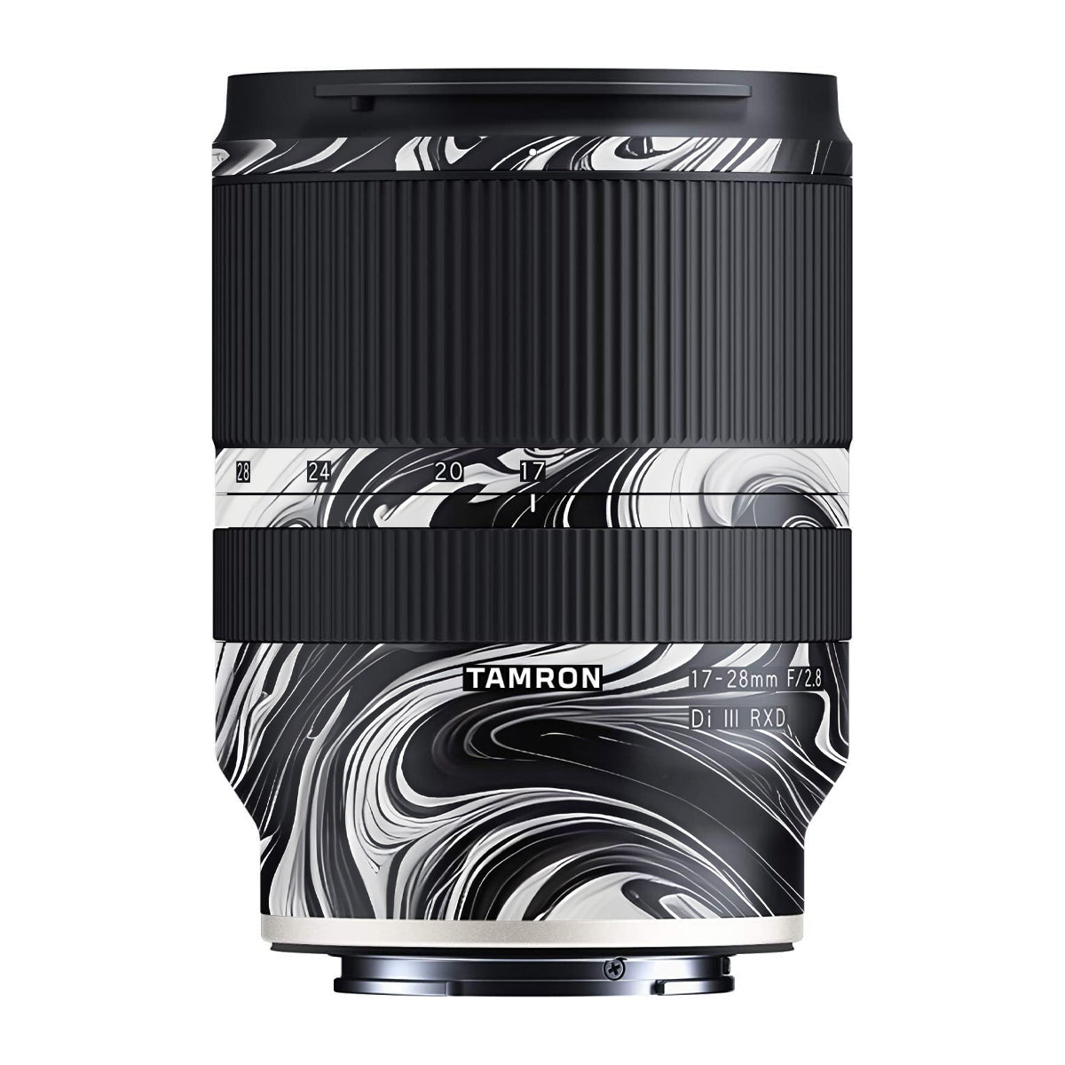 Black and White Marble Tamron 17-28mm F/2.8 Camera Lens Skin