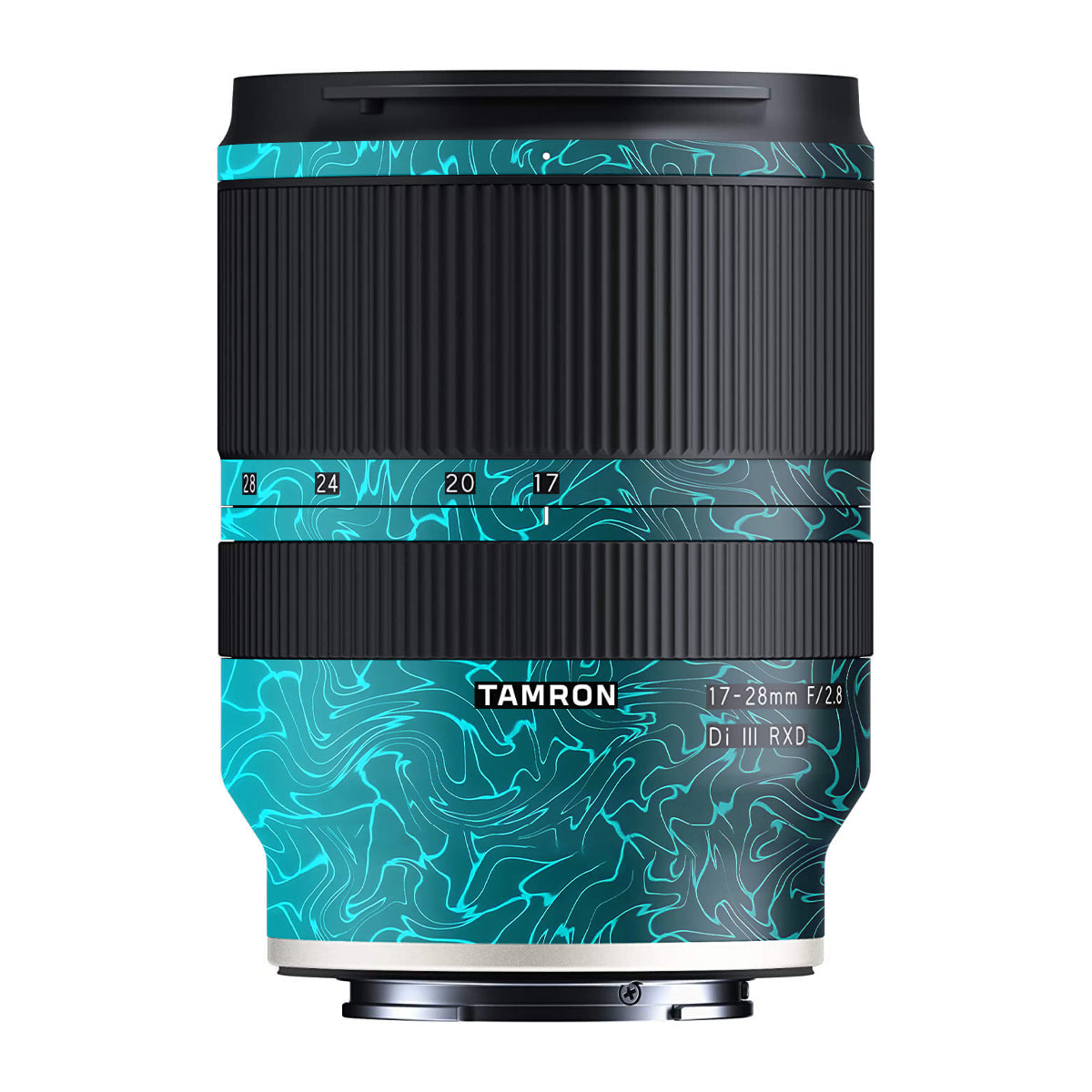 Cyan Blue to Black Gradient Tamron 17-28mm F/2.8 Camera Lens Skin