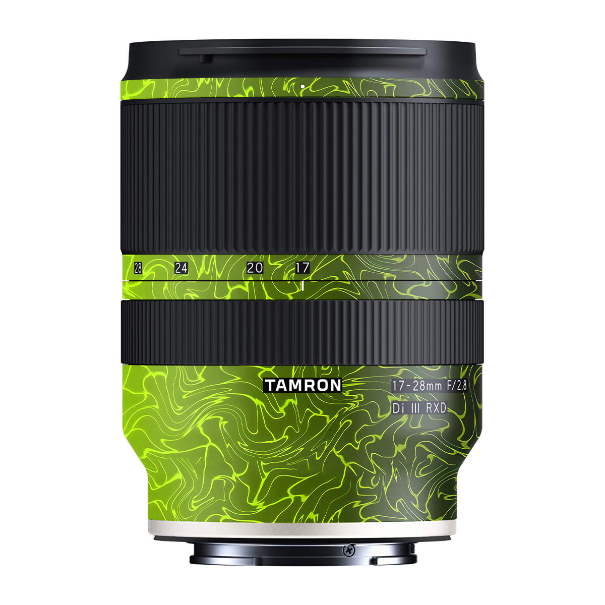 Lime Yellow to Black Gradient Tamron 17-28mm F/2.8 Camera Lens Skin