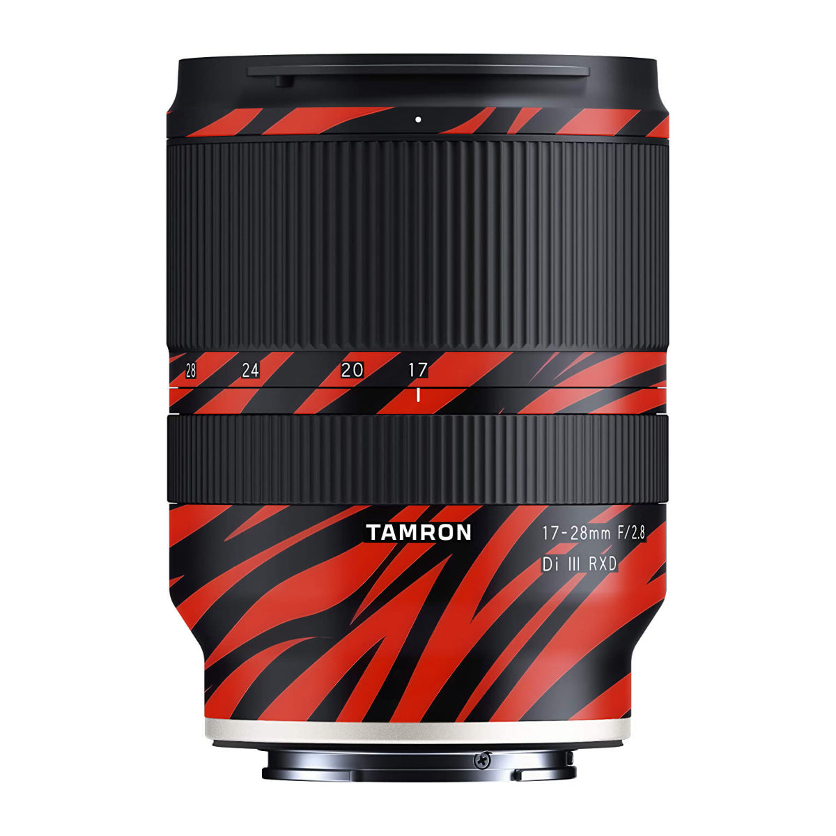 Red and Black Stripes Tamron 17-28mm F/2.8 Camera Lens Skin