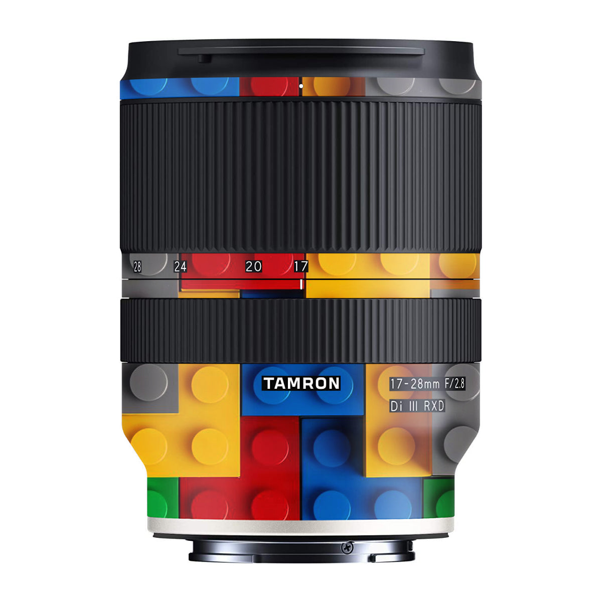 Colorful LEGO Brick Wall Pattern Tamron 17-28mm F/2.8 Camera Lens Skin