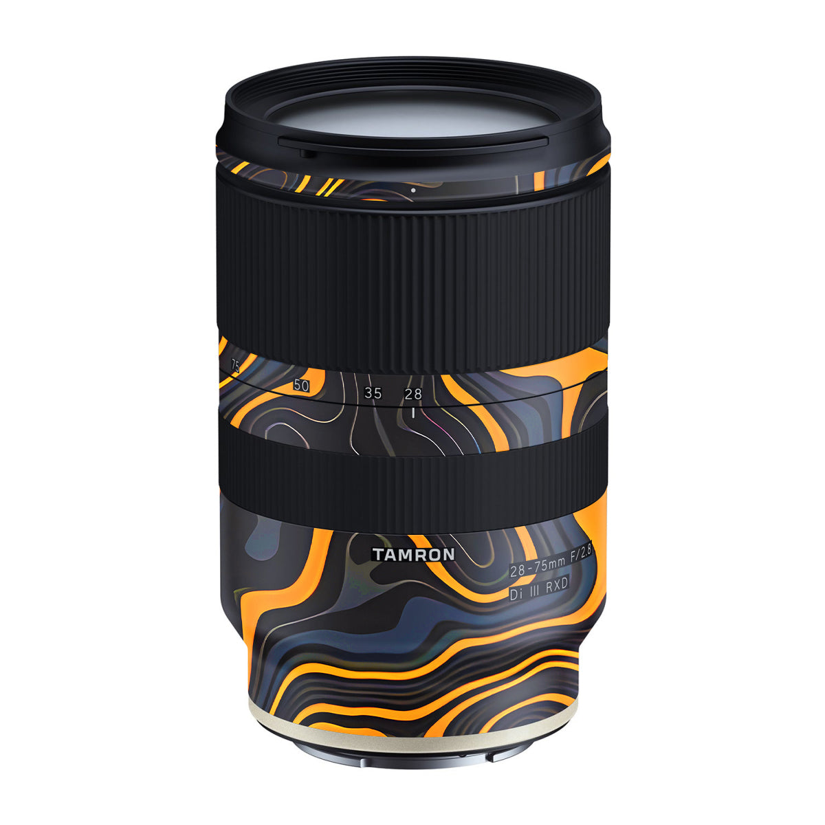 Amber Topographic Waves Tamron Lens 28-75mm F/2.8 Gen 1 Camera Lens Skin