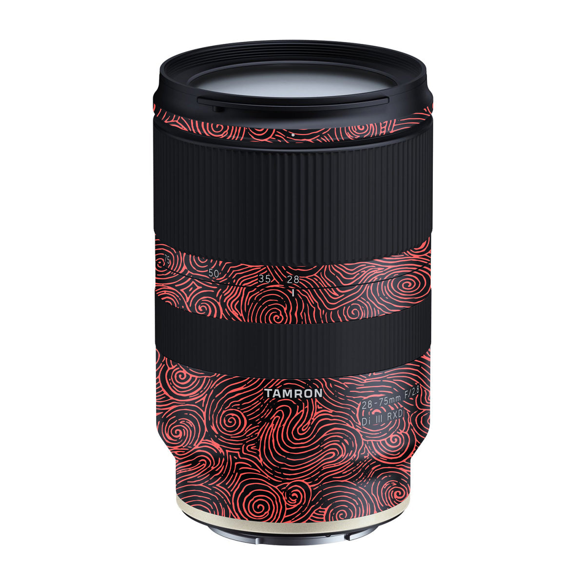 Red Spirals Tamron Lens 28-75mm F/2.8 Gen 1 Camera Lens Skin
