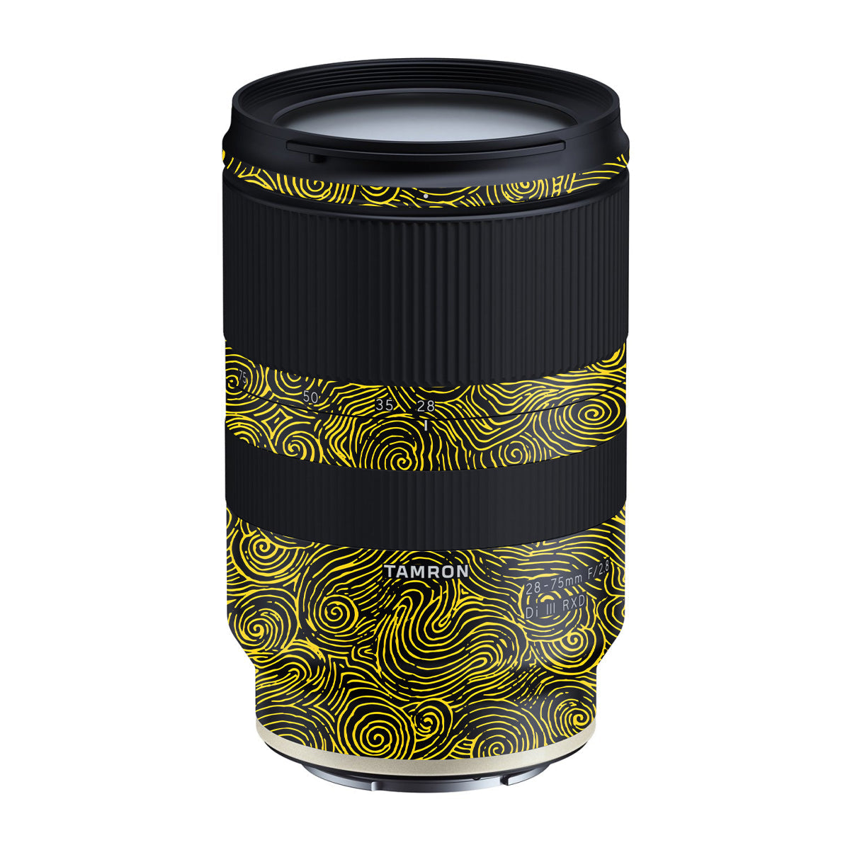 Yellow Spirals Tamron Lens 28-75mm F/2.8 Gen 1 Camera Lens Skin