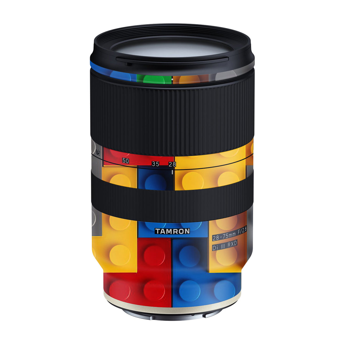 Colorful LEGO Brick Wall Pattern Tamron Lens 28-75mm F/2.8 Gen 1 Camera Lens Skin