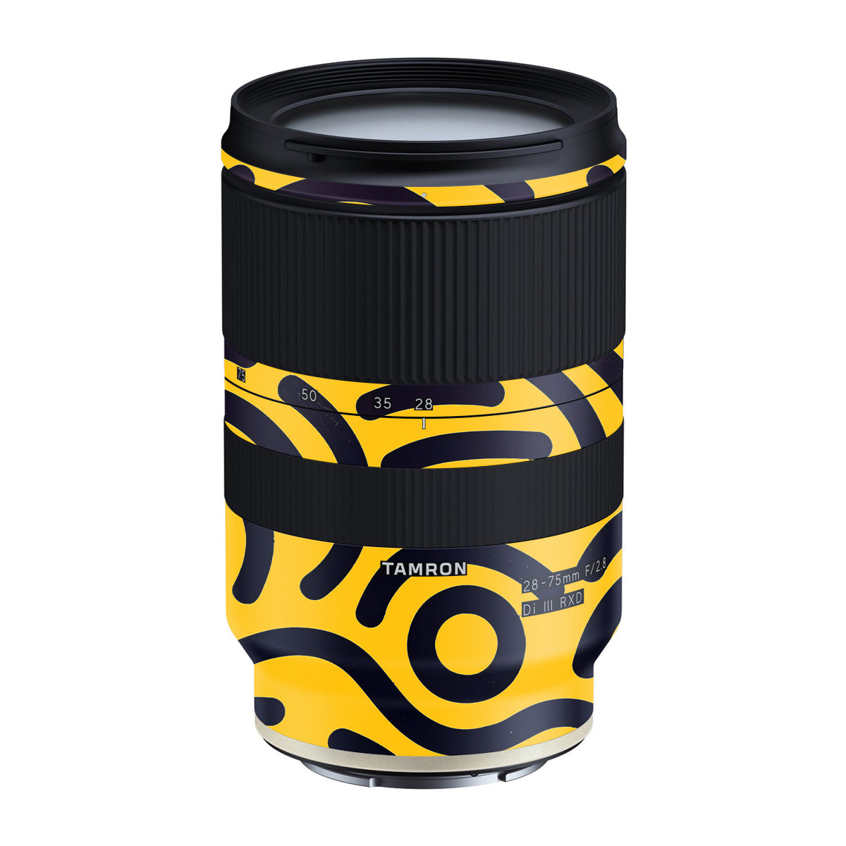 Minimal Yellow Wave Tamron Lens 28-75mm F/2.8 Gen 1 Camera Lens Skin