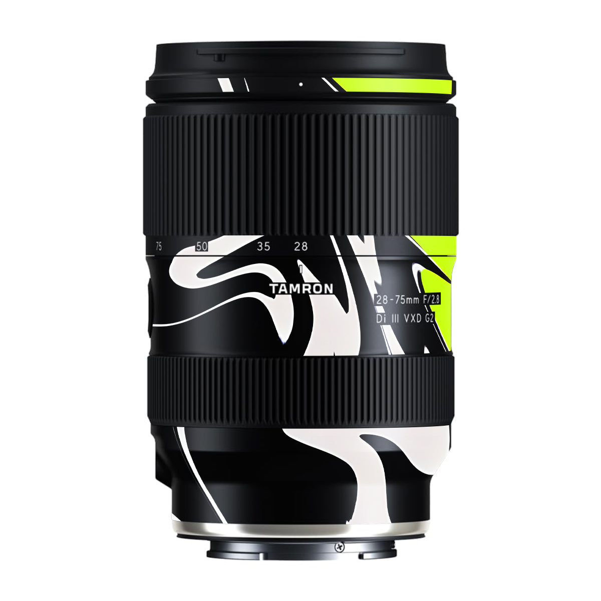 Neon Green and Black Pattern Tamron Lens 28-75mm F/2.8 Gen 2 Camera Lens Skin