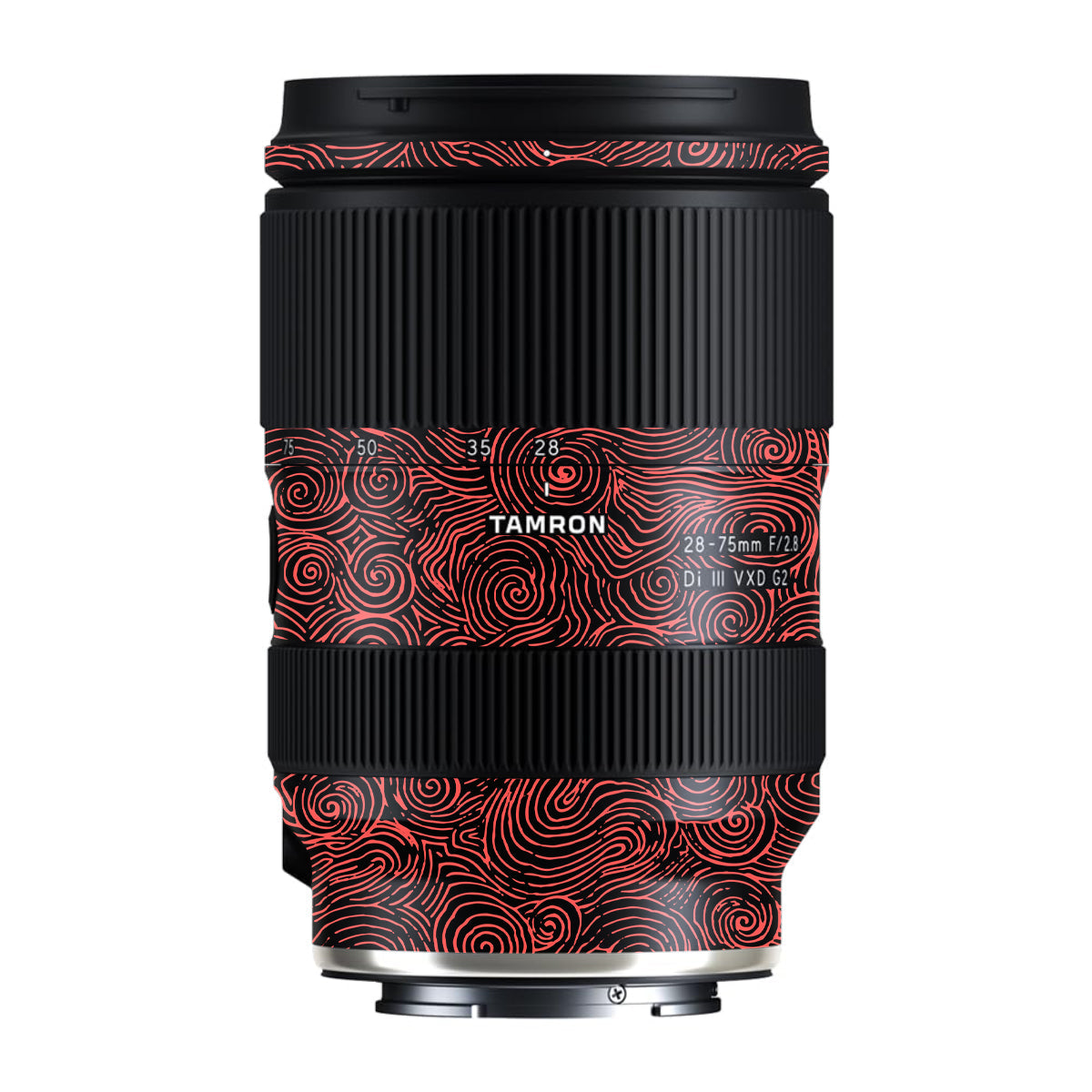 Red Spirals Tamron Lens 28-75mm F/2.8 Gen 2 Camera Lens Skin