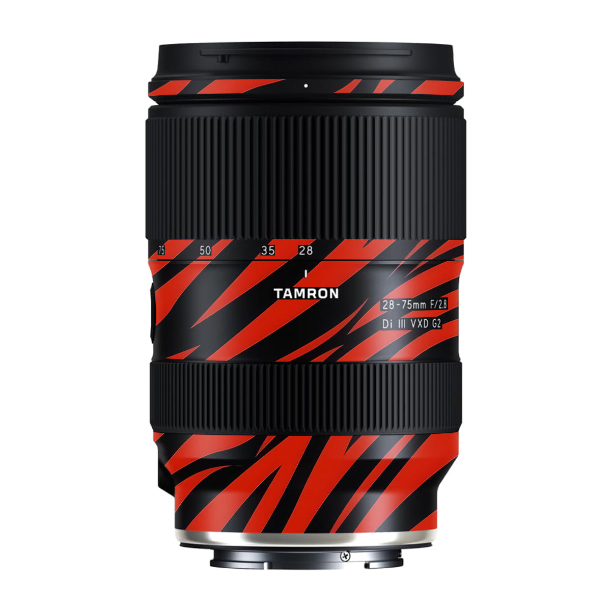 Red and Black Stripes Tamron Lens 28-75mm F/2.8 Gen 2 Camera Lens Skin