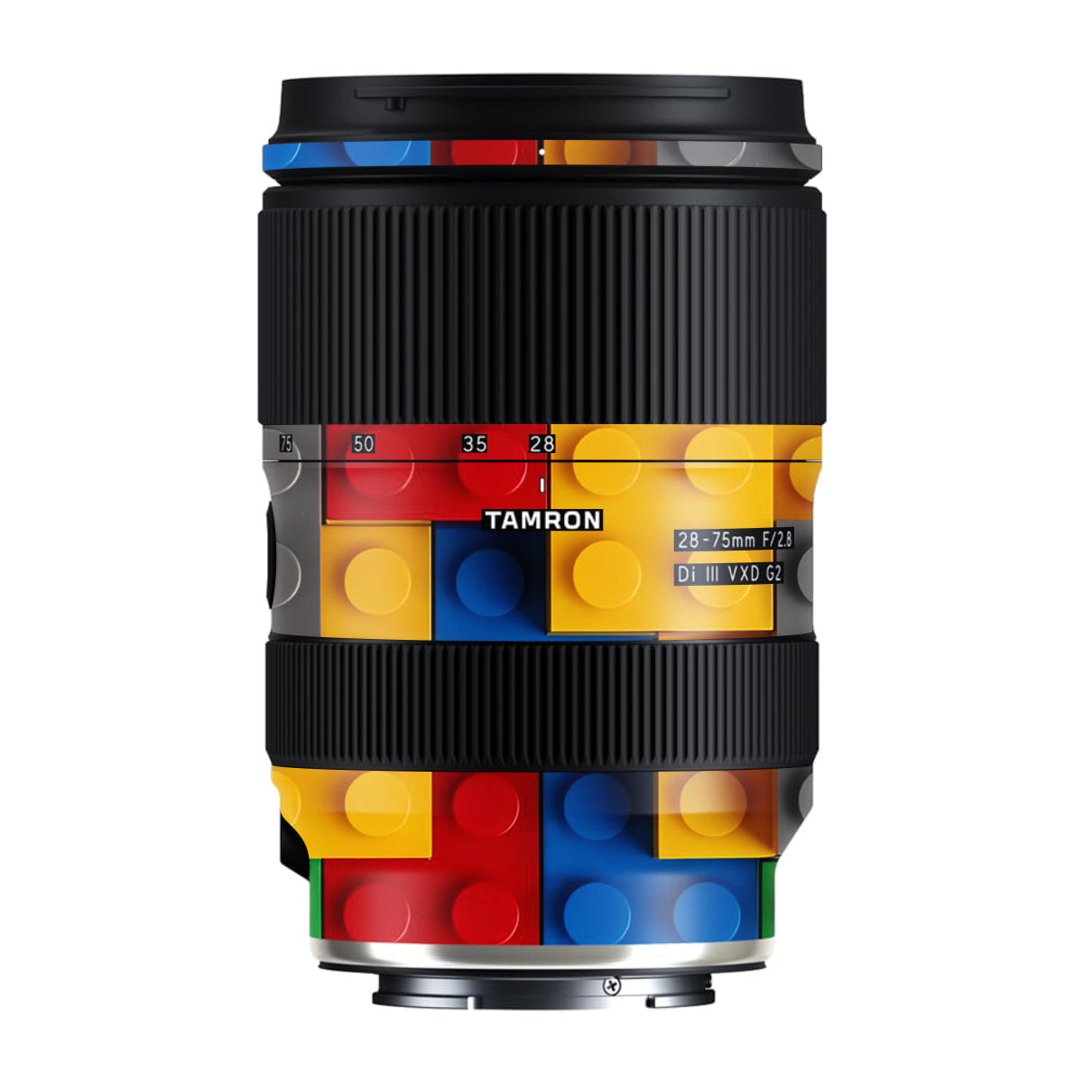 Colorful LEGO Brick Wall Pattern Tamron Lens 28-75mm F/2.8 Gen 2 Camera Lens Skin
