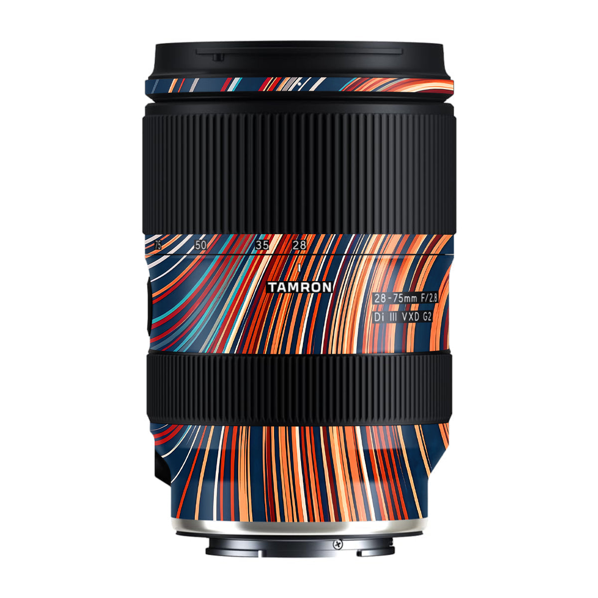 Retro Abstract Striped Swirl Tamron Lens 28-75mm F/2.8 Gen 2 Camera Lens Skin