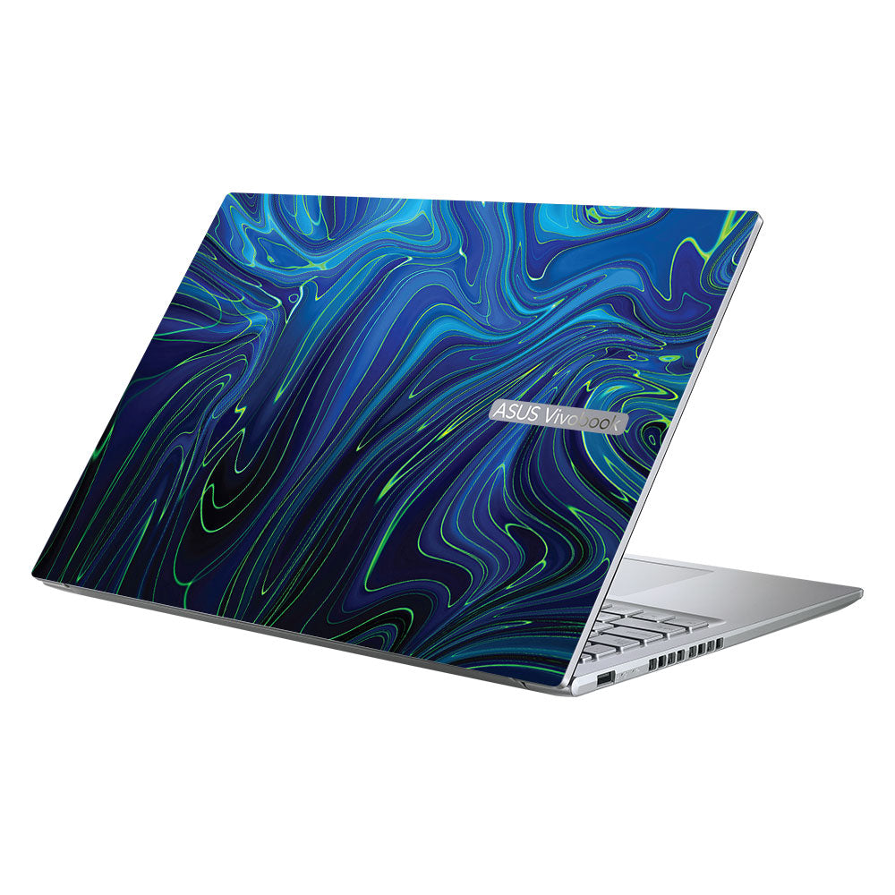 Cobalt Liquid Design Asus Vivobook 16X M1603QA Laptop Skin
