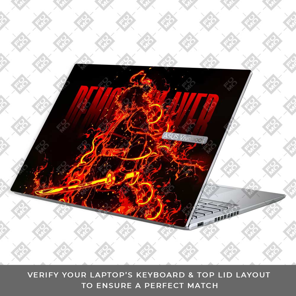 Rengoku Blazing Inferno Asus Vivobook 16X M1603QA Laptop Skin Laptop Skin