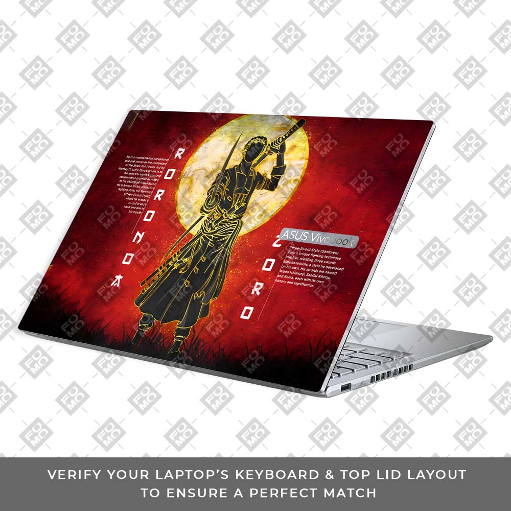Zoro Under Golden Moon Asus Vivobook 16X M1603QA Laptop Skin Laptop Skin