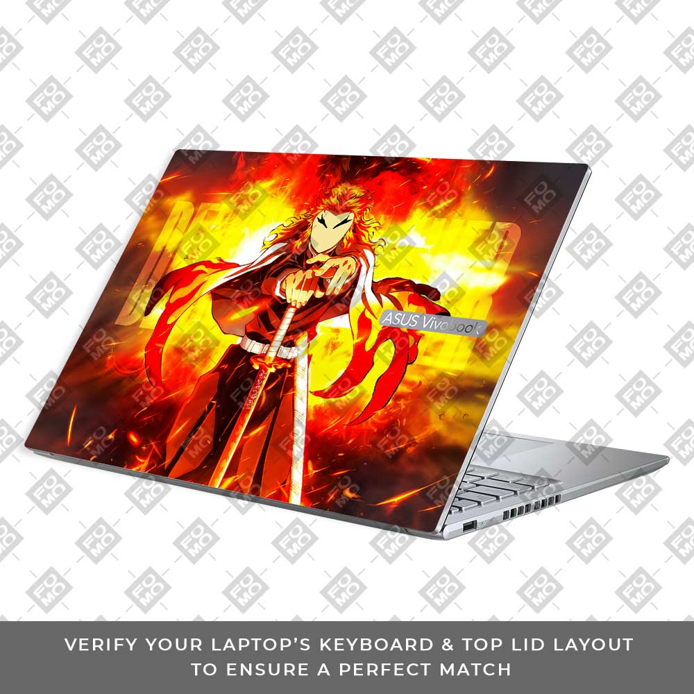 Flame Hashira Rengoku Asus Vivobook 16X M1603QA Laptop Skin Laptop Skin
