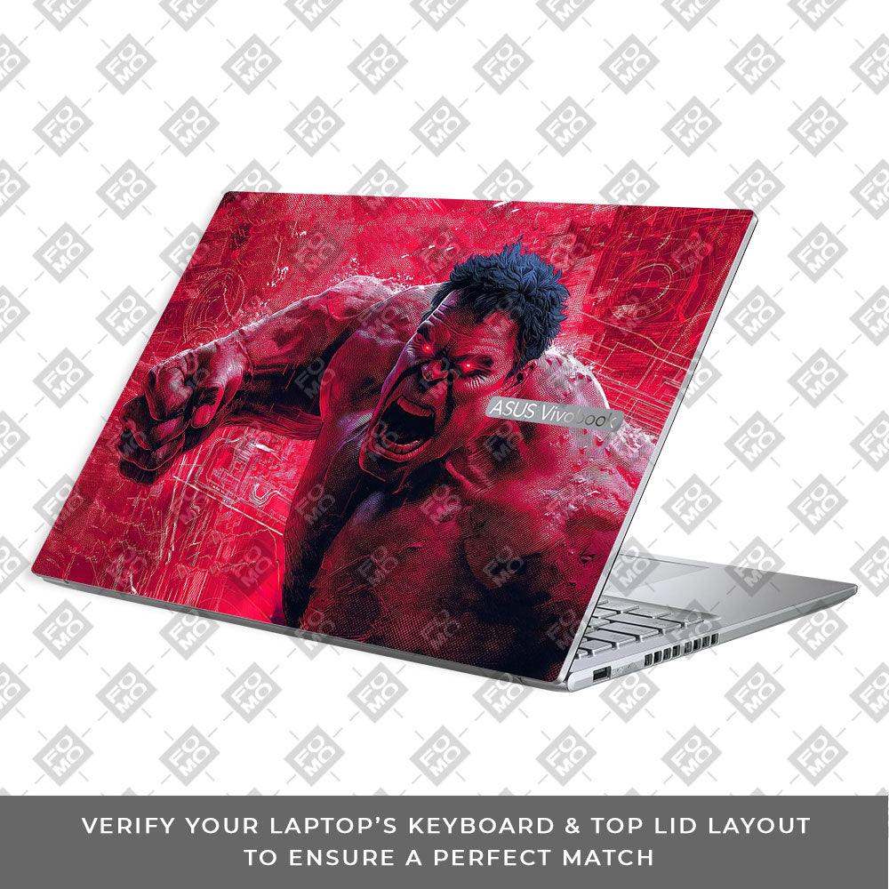 Gamma Rage Red Hulk Asus Vivobook 16X M1603QA Laptop Skin