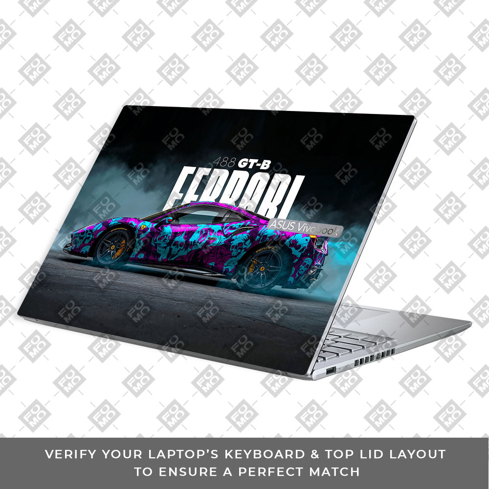 Psycho Drive Ferrari 488 Asus Vivobook 16X M1603QA Laptop Skin