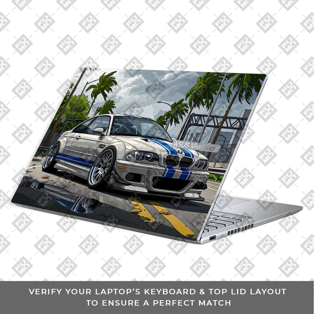 Street Icon BMW E46 Drift Legend Asus Vivobook 16X M1603QA Laptop Skin