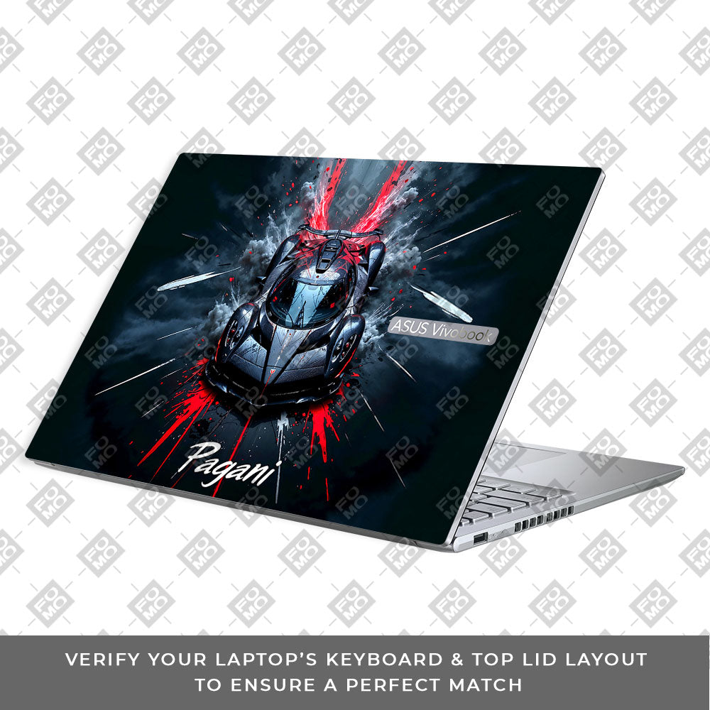 Pagani Midnight Impact Asus Vivobook 16X M1603QA Laptop Skin