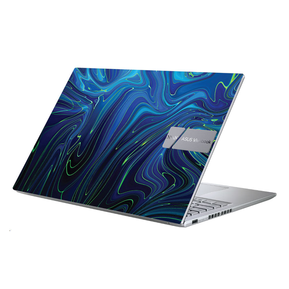 Cobalt Liquid Design Asus Vivobook X1605ZA Laptop Skin