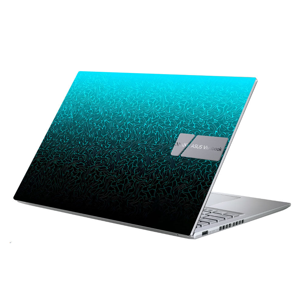 Cyan Blue to Black Gradient Asus Vivobook X1605ZA Laptop Skin