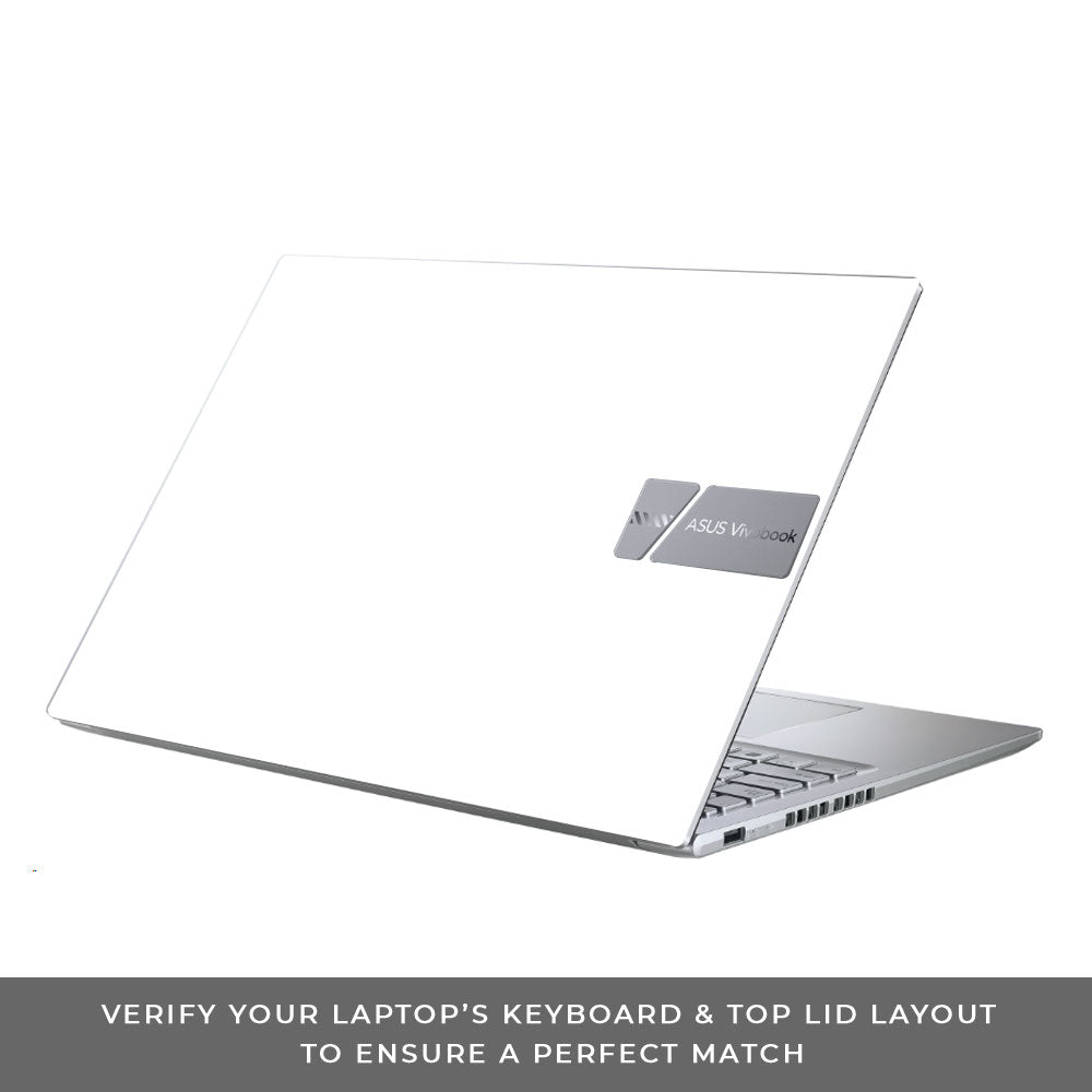 Textured White Asus Vivobook X1605ZA Laptop Skin