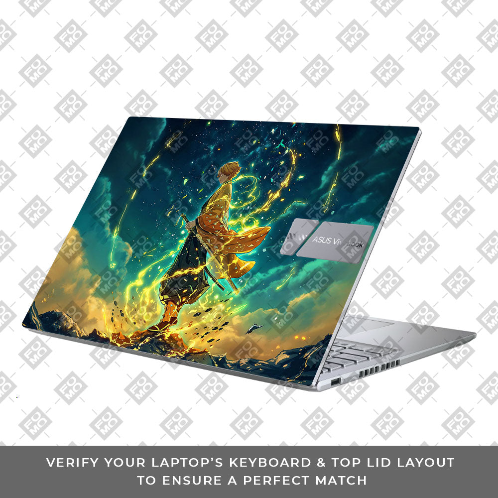 Zenitsu Thunder God Asus Vivobook X1605ZA Laptop Skin