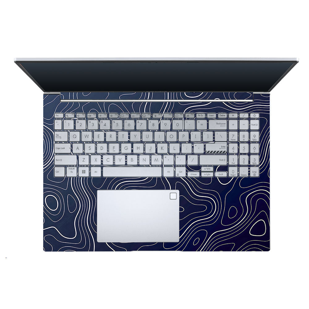 Fluid Lines Design Asus Vivobook 16 X1605V Laptop Skin
