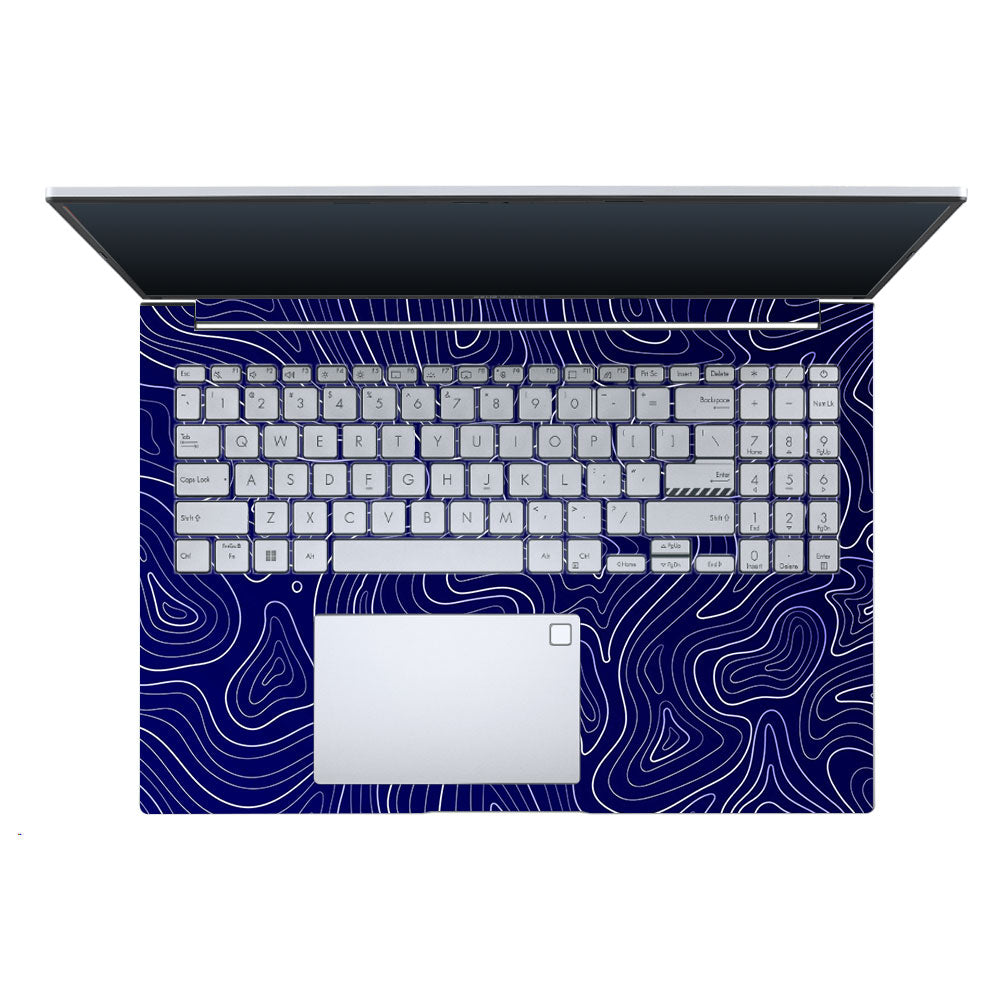 Deep Blue Contour Depths Asus Vivobook X1605ZA Laptop Skin