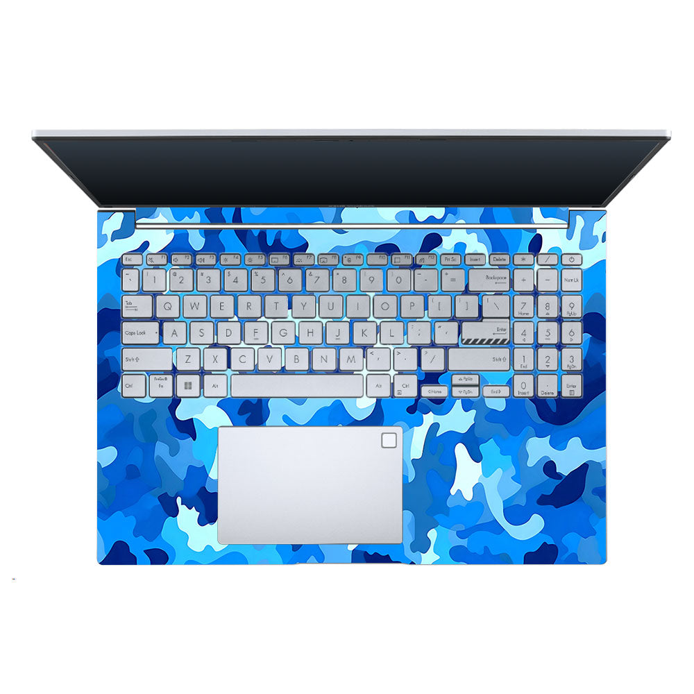 Arctic Blue Camo Pattern Asus Vivobook 16 X1605V Laptop Skin