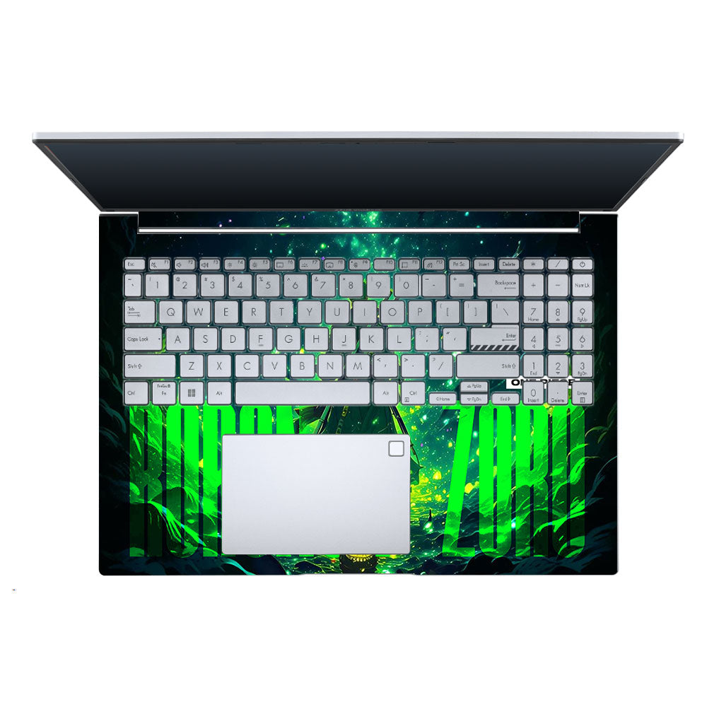 Roronoa Zoro Green Fury Asus Vivobook X1605ZA Laptop Skin