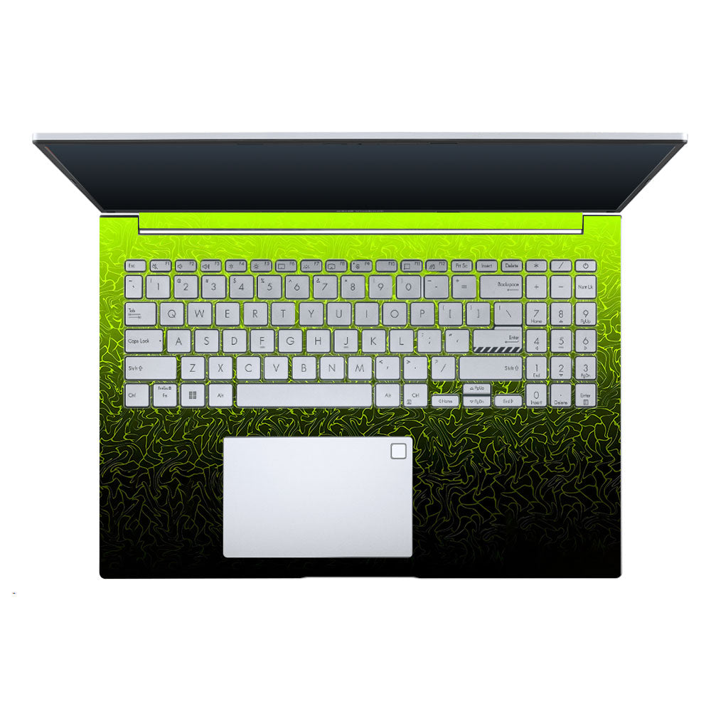 Lime Yellow to Black Gradient Asus Vivobook X1605ZA Laptop Skin