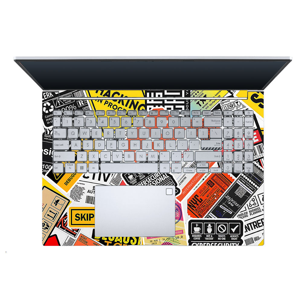 Tech Aesthetic Sticker Collage Asus Vivobook X1605ZA Laptop Skin