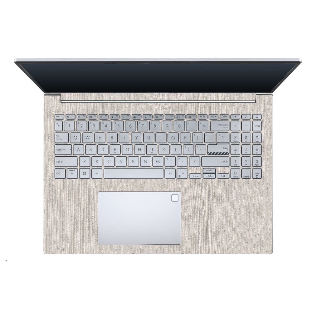 Textured White Wood Asus Vivobook X1605ZA Laptop Skin