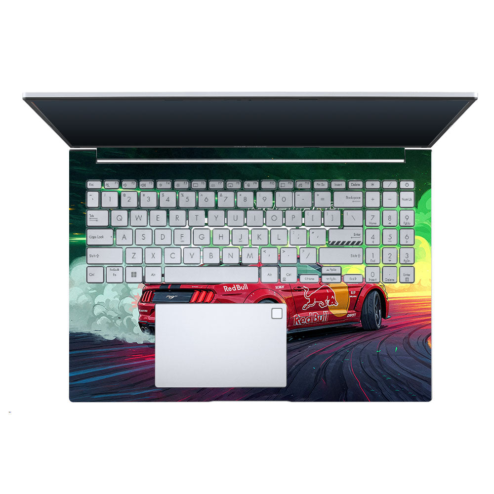 Mustang GT Red Bull Drift Beast Asus Vivobook X1605ZA Laptop Skin