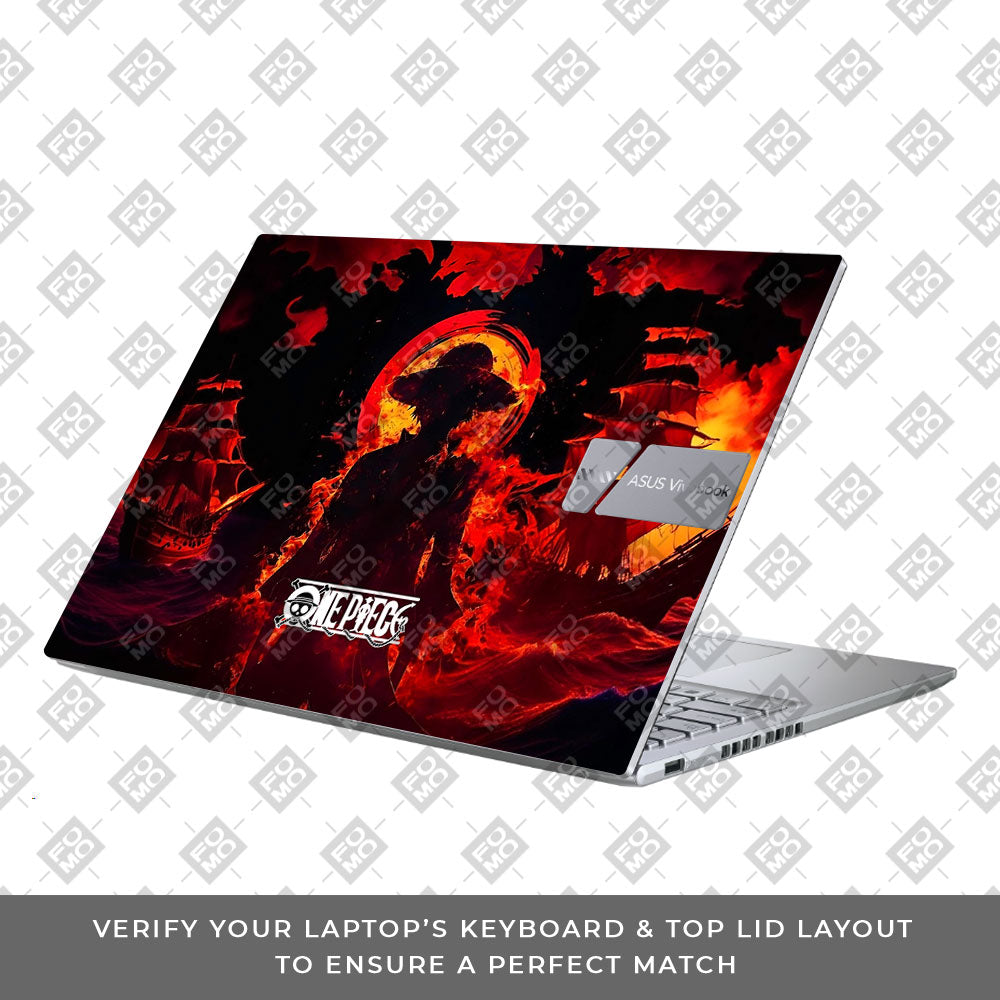 Luffy's Burning Tide Asus Vivobook X1605ZA Laptop Skin