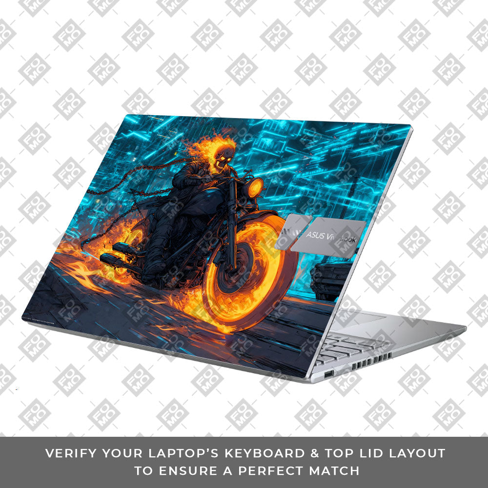 Hellfire Rider Asus Vivobook X1605ZA Laptop Skin