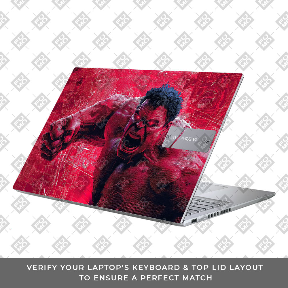 Gamma Rage Red Hulk Asus Vivobook X1605ZA Laptop Skin