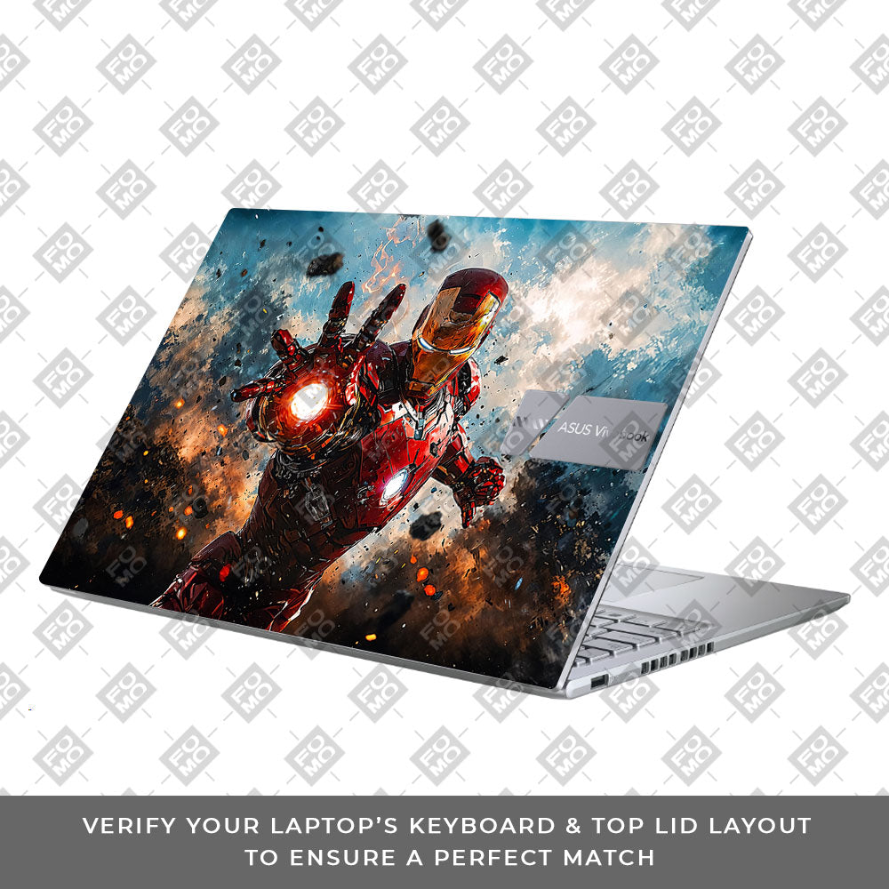 Iron Imapct The Arc Reactor Asus Vivobook X1605ZA Laptop Skin