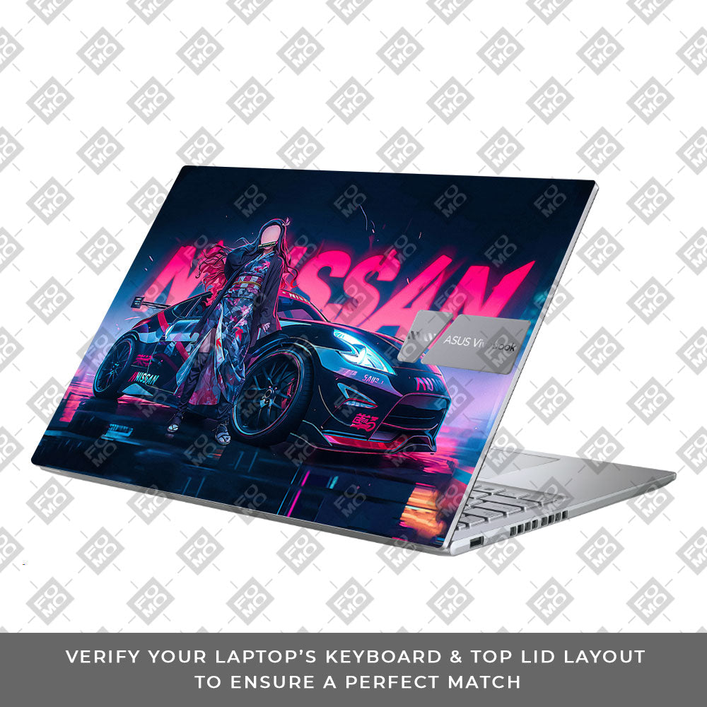 Neon Bloom Nezuko Racer Asus Vivobook X1605ZA Laptop Skin