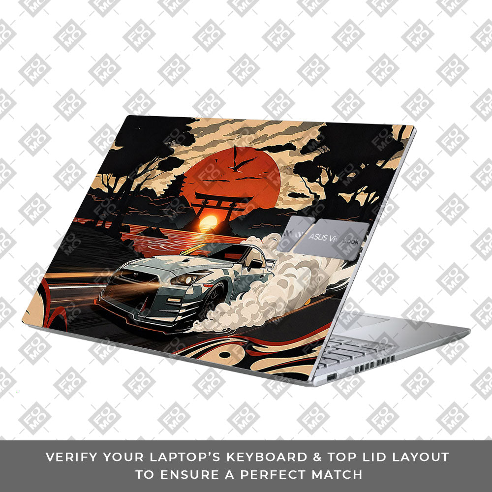 Samurai Rising Sun GTR Asus Vivobook X1605ZA Laptop Skin