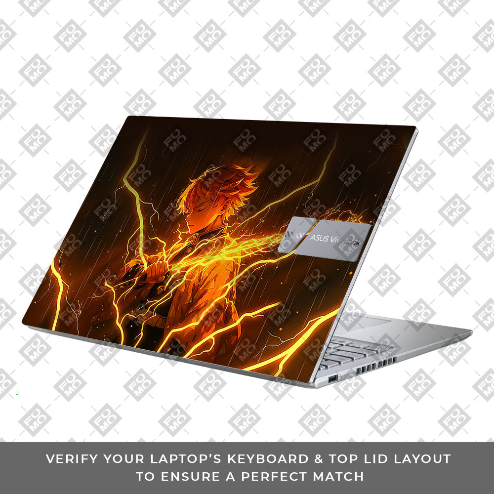 Thunder Soul Lightning Zenitsu Asus Vivobook X1605ZA Laptop Skin