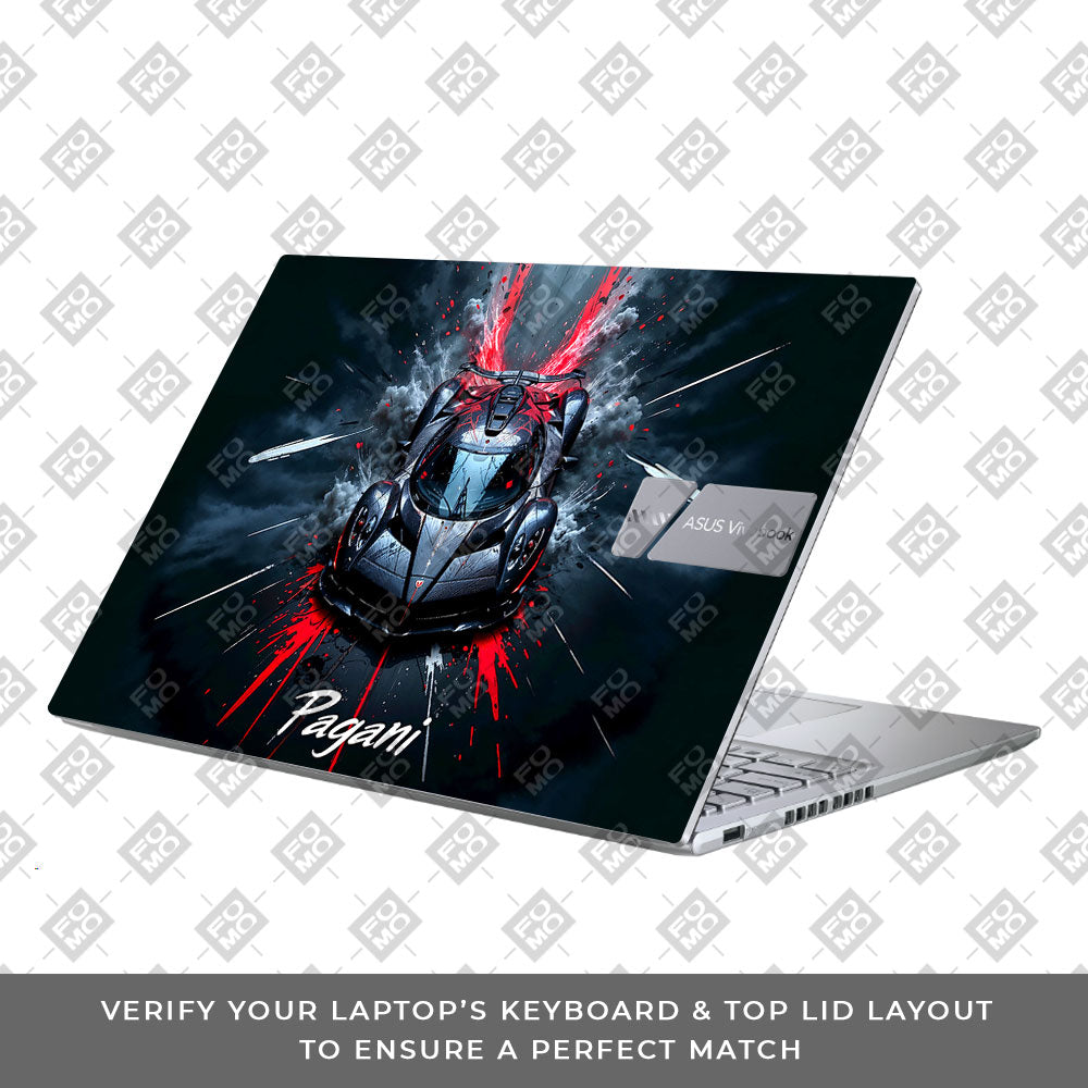 Pagani Midnight Impact Asus Vivobook X1605ZA Laptop Skin