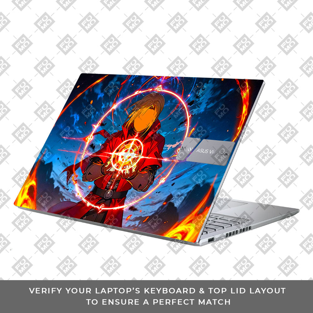 Edward Elric Fullmetal Alchemist Asus Vivobook X1605ZA Laptop Skin