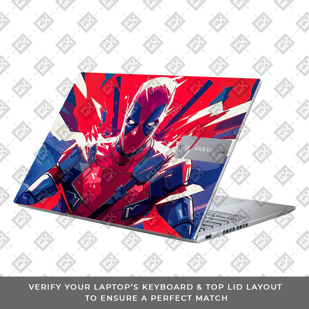 Deadpool Power Burst Asus Vivobook X1605ZA 3D Laptop Skin