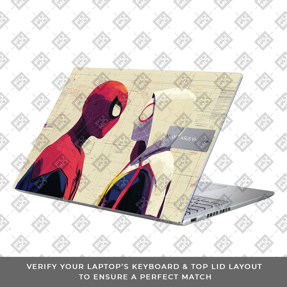 Spider Man X Spider Gwen Asus Vivobook X1605ZA Laptop Skin