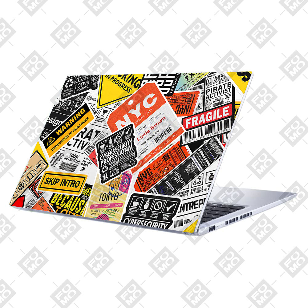 Tech Aesthetic Sticker Collage Asus Vivobook 15 X1502ZA Laptop Skin