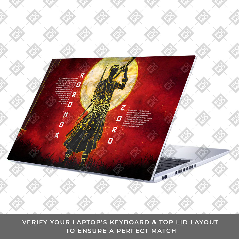 Zoro Under Golden Moon Asus Vivobook 15 X1502ZA Laptop Skin
