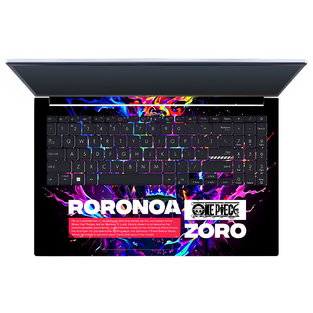Zoro with Neon Flames Asus Vivobook 15 X1502ZA Laptop Skin